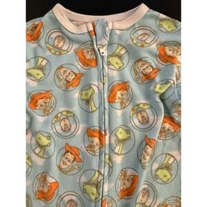 Disney‎ Baby Toy Story Footed Pajama Size 18m Blue Zip-In Long-Sleeve Infant PJ